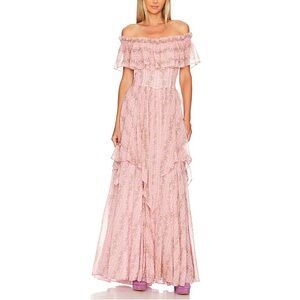 Loveshackfancy Noni Maxi Dress prairie pink 0